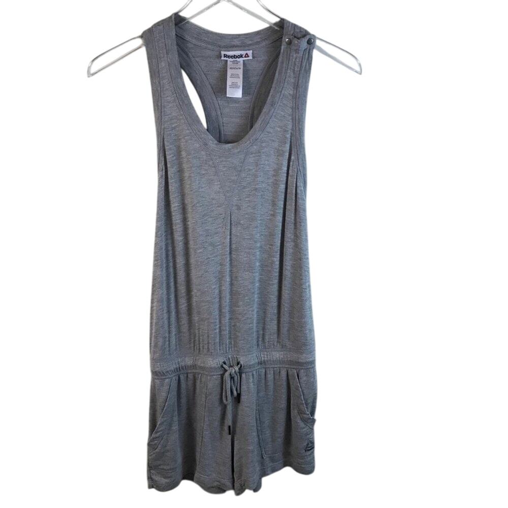 Reebok Ideal Training Romper In Heather Gray Size XS